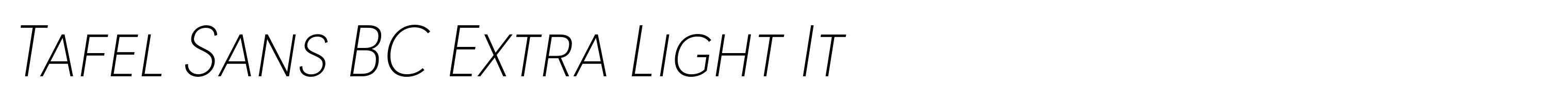 Tafel Sans BC Extra Light It